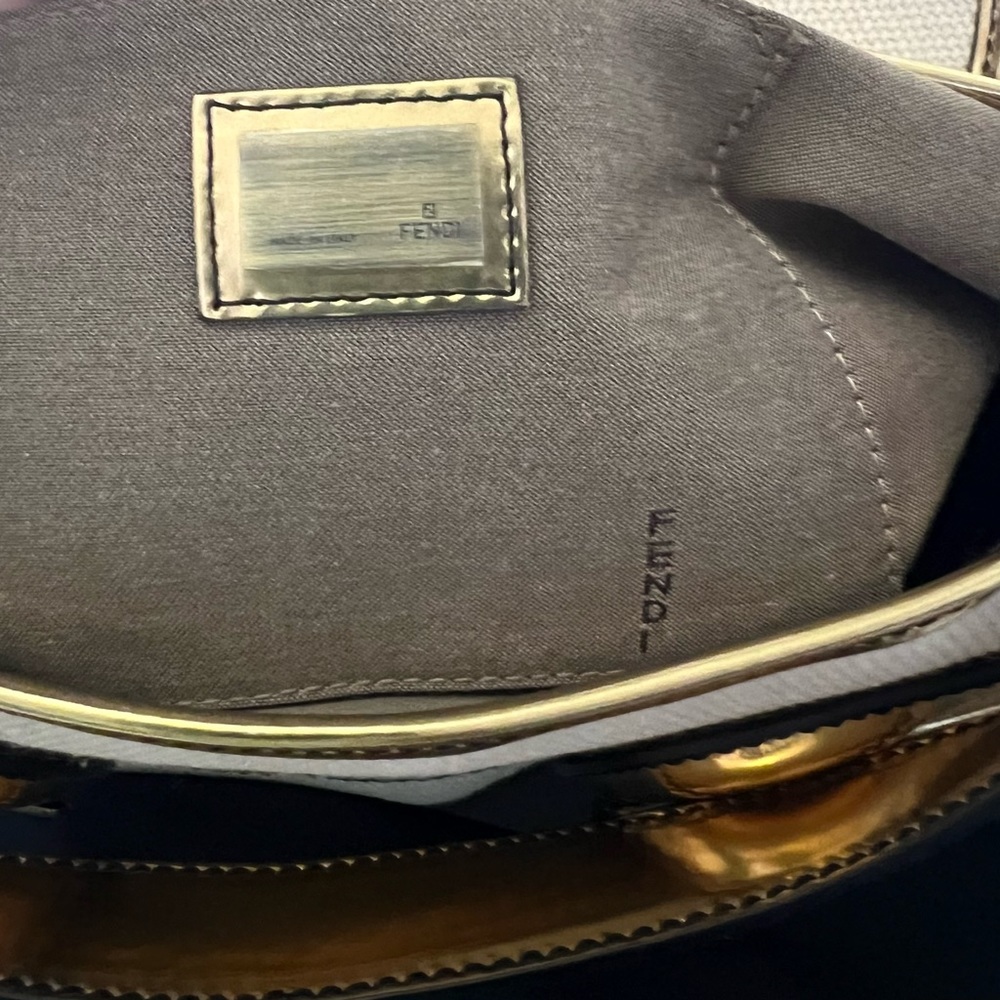Fendi White Canvas B. Bag Golden💛 - Picture 7 of 15